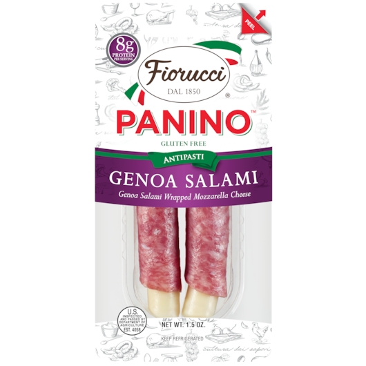 Fiorucci Panino Genoa Salami - Twin Pack, 1.5 Ounce -- 16 per case