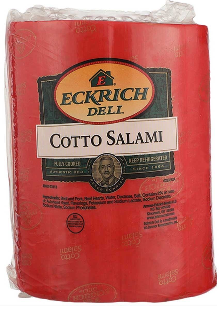 Eckrich Lunch Meat Cotto Salami, 76.8 Ounce -- 2 per case