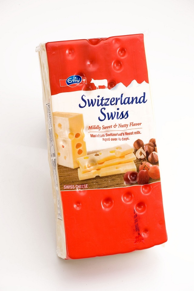 Emmi Split Cut Switzerland Swiss Cheese, 8 Pound -- 2 per case.