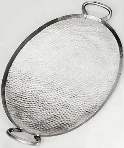 American Metalcraft Hammered Stainless Steel Small Oval Griddle, 23 3/4 inch Length -- 4 per case