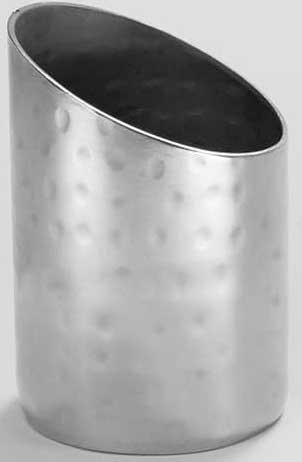 American Metalcraft Stainless Steel Hammered Finish Round Sugar Packet Holder, 2 inch Dia x 2 3/4 inch Height