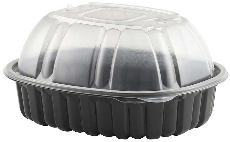 Anchor Packaging Natures Best Polypropylene Large Black Base with Clear Vented Lid Roaster, 9.44 x 7.51 x 4.5 inch -- 170 per case