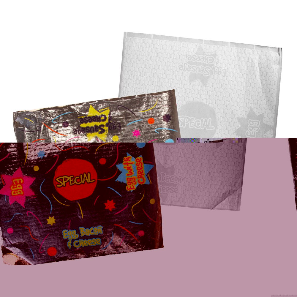 Bagcraft Sodexo Silver Paper Foil Laminate Breakfast Wrap, 13.5 x 13.5 inch -- 2000 per case