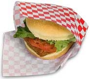 Bagcraft Corporation Paper Grease Resistant Red Check Sandwich Wrap, 12 x 12 x 12.5 inch -- 5000 per case