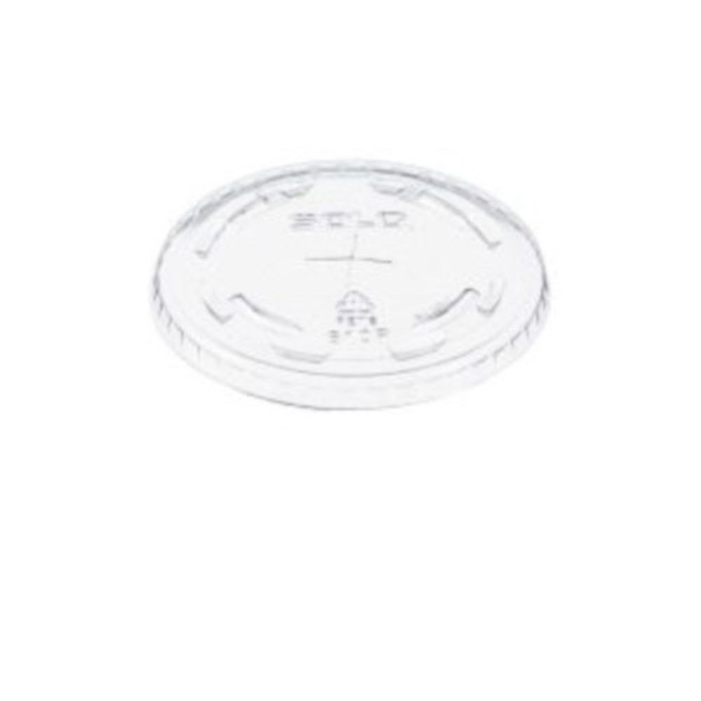 Dart Clear PET Straw Slotted Lid for Plastic Cups -- 1000 per case