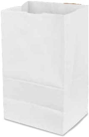 Duro 1/6 BBL White Virgin Paper Sack, 12 x 7 x 17 inch - 500 per bale
