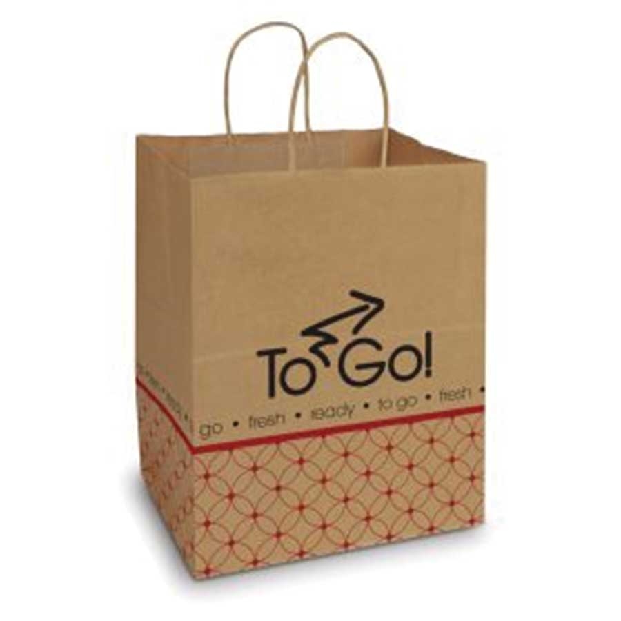 Duro Dubl Life ToGo Bistro Carryout Shopping Bag, 10 x 6.75 x 12 inch - 250 per bundle