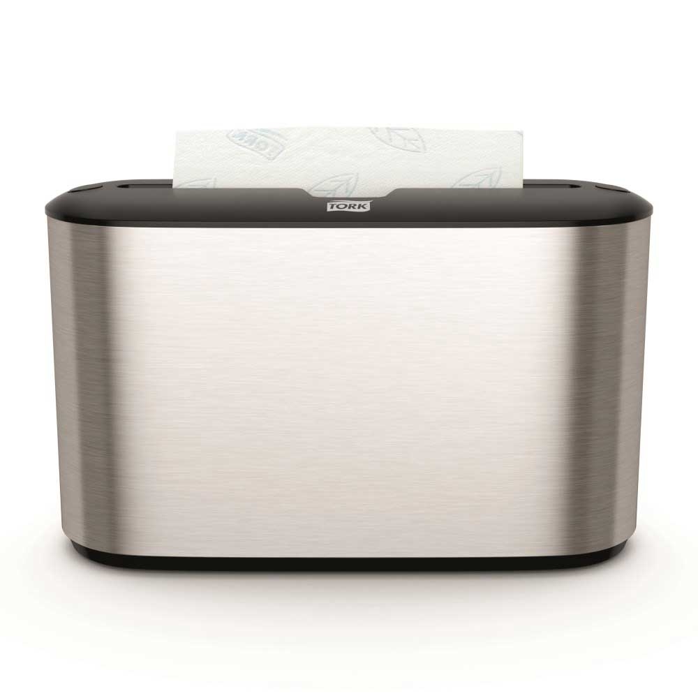 Tork Xpress Elevation Stainless NONP Countertop Multifold Hand Towel Dispenser, 7.9 x 12.7 x 4.6 inch