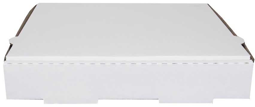 Stronghaven Corrugated Cardboard Kraft White B-Flute Pizza Box -- 50 per case