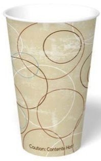 Graphic Packaging Poly-Coated Champagne Paper Hot Cup, 12 Ounce Capacity -- 1000 per case.