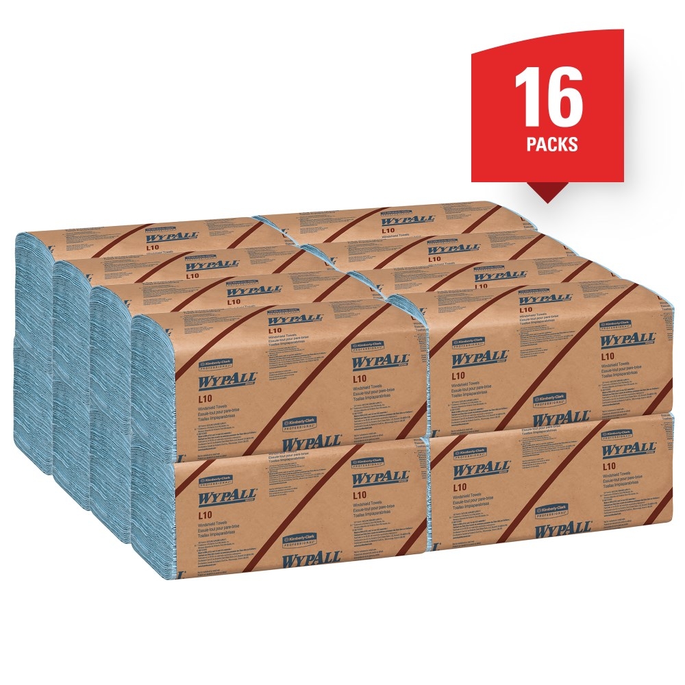Wypall Blue 2-Ply Windsheield Paper Towel, 9.3 x 10.25 inch -- 2240 per case