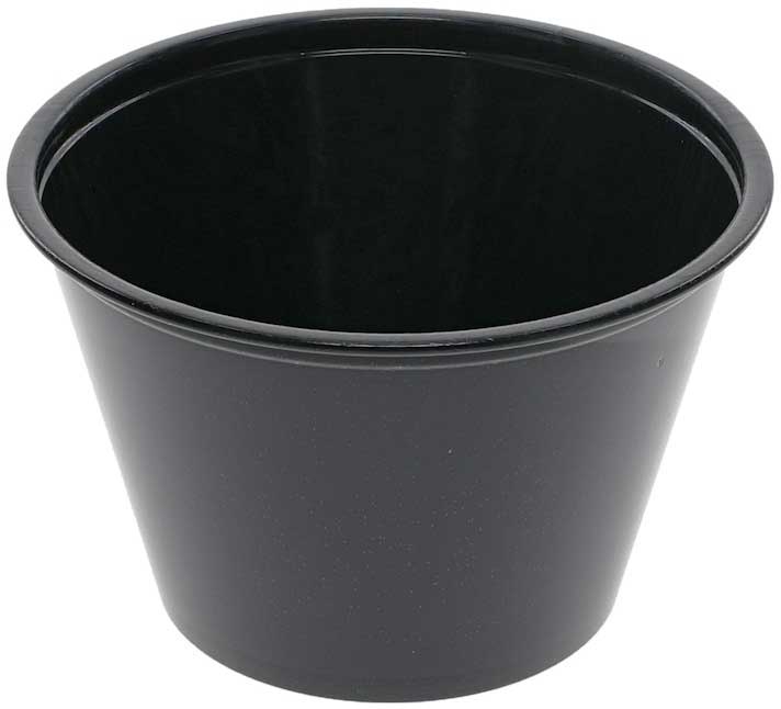 Pactiv HIPS Translucent Ebony Portion Cup, 4 Ounce Capacity -- 3000 per case