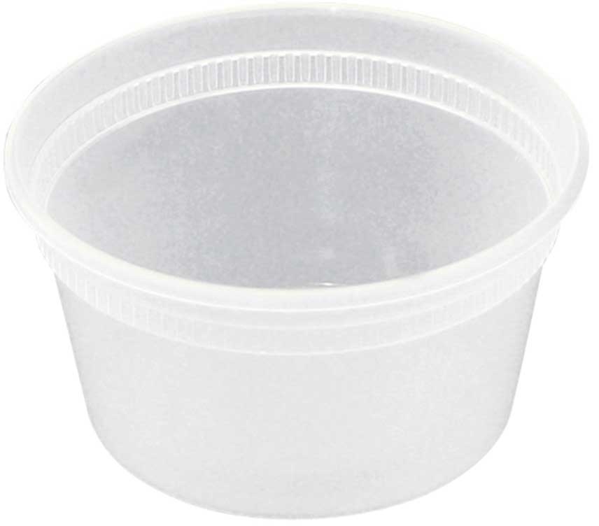 Pactiv Polypropylene Clear Translucent Microwaveable Round Deli Cup with Lid, 12 Ounce Capacity -- 240 per case