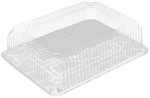 Polar Pak PETE Clear Combo 1/2 Sheet Cake Container, 19.84 x 14.84 x 5 inch -- 25 per case