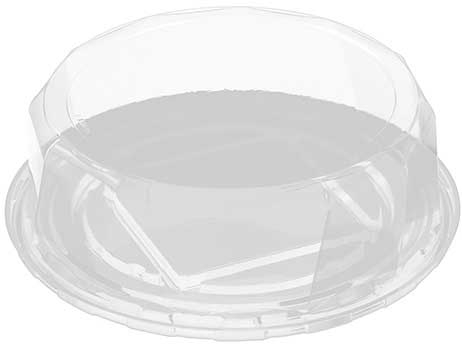 Polar Pak Round Clear Base/Dome Combo Cake Container, 9 x 3.5 inch -- 100 per case