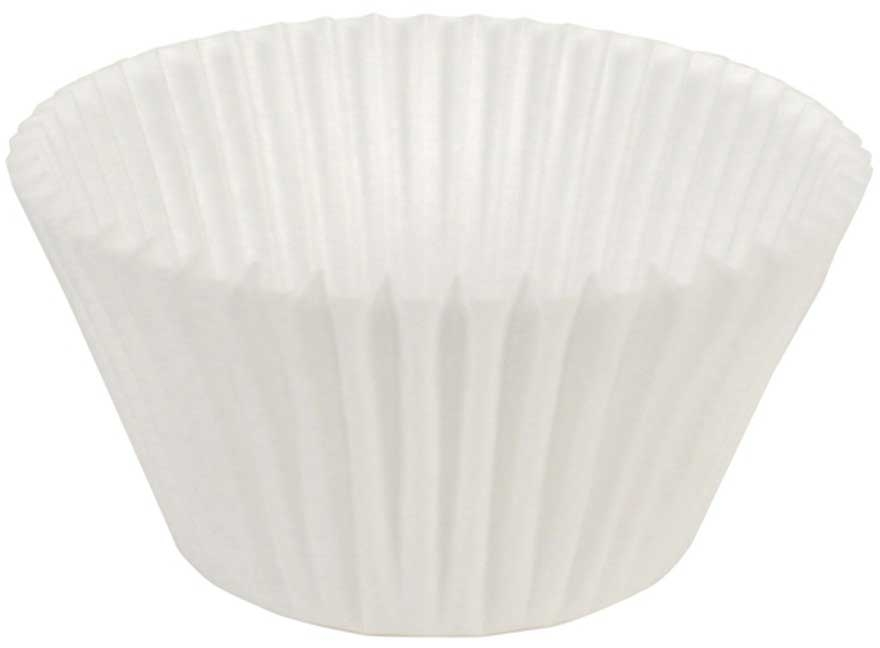 Hoffmaster White Paper Fluted Baking Cup, 6 inch -- 500 per case