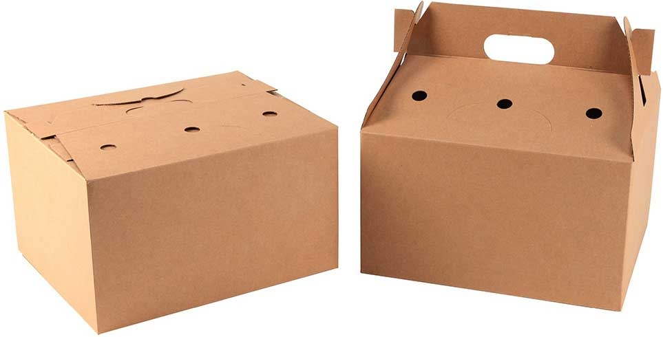 SCT Kraft Corrugated Catering Barn Box, 12 15/16 x 10 11/16 x 7 5/8 inch -- 36 per case