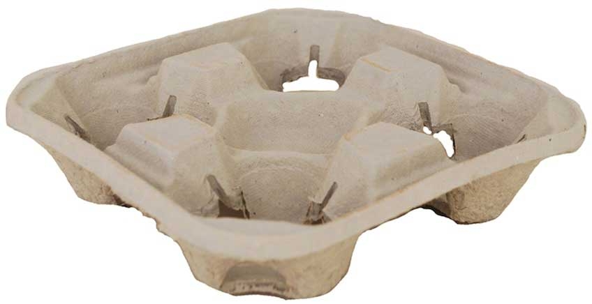 SCT Molded Fiber 4 Cup Drink Carrier, 8 to 32 Ounce -- 300 per case
