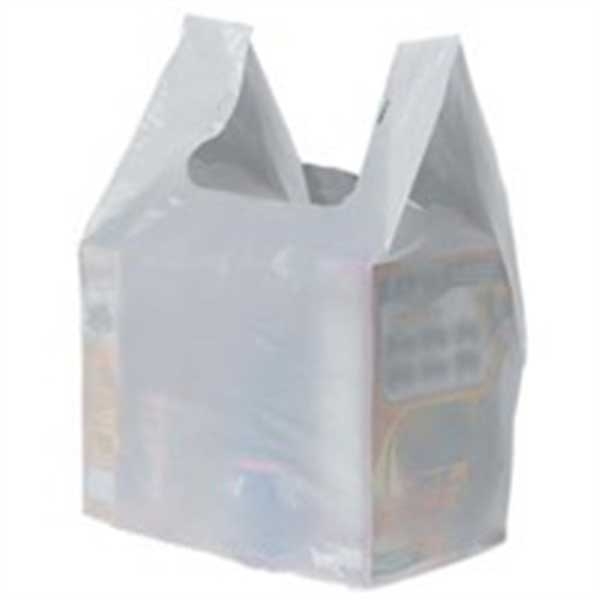 Hilex Poly White 16-Mic Thank You Jumbo T-Sack, 13 x 8 x 22 inch -- 1000 per case