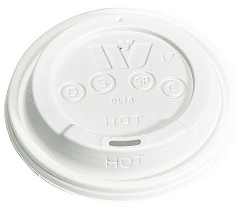 WinCup Handi-Kup White Plastic Drink Thru Dome Lid Only -- 1000 per case