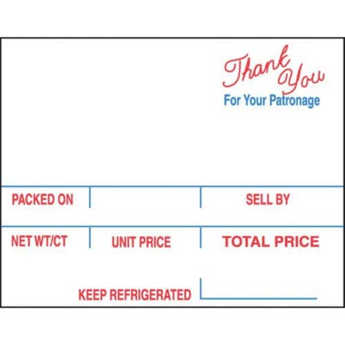 Bollin J Series Blank Label, 2.25 x 1.75 inch -- 1275 per case