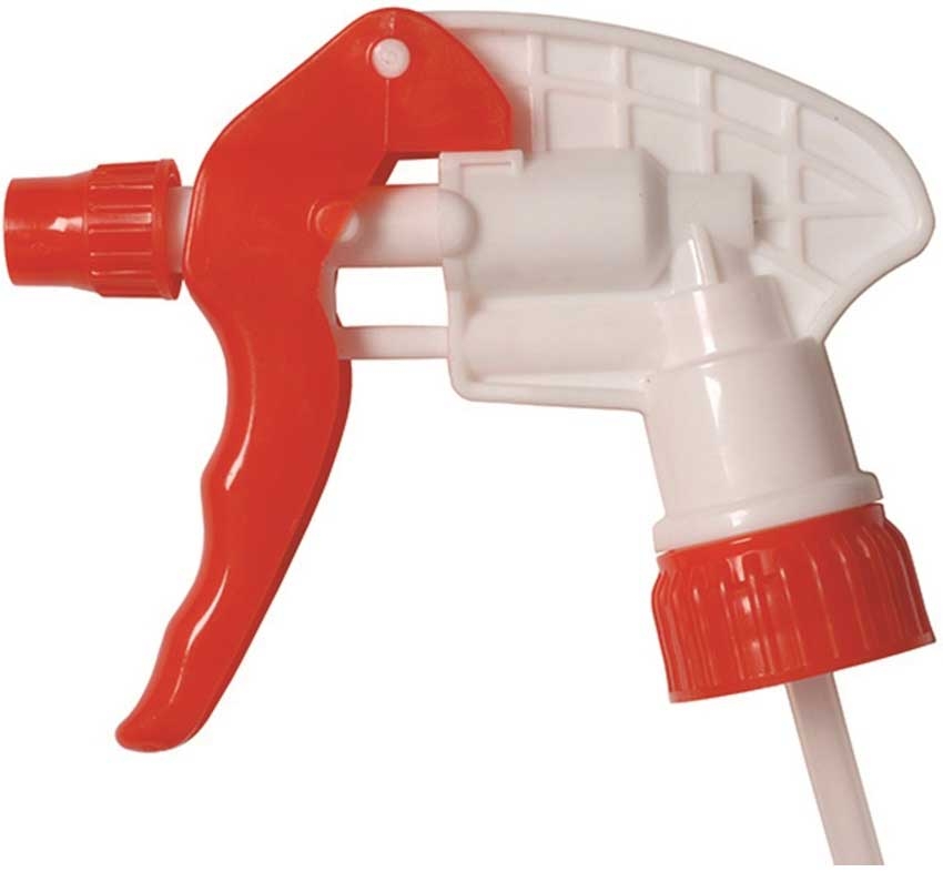 Continental Commercial Red and White Spray-Pro Trigger Sprayer, 8 inch