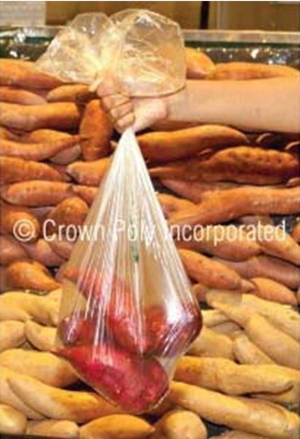 Crown Poly Low Density Fresh Corn and Yam Poly Pull-N-Pak Bag, 15 x 24 inch -- 1260 per case
