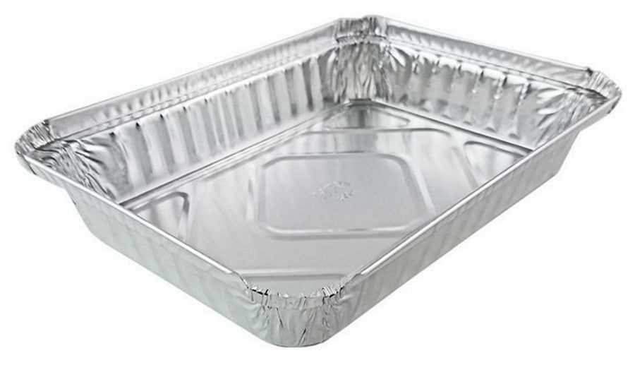 Handi-Foil 1 1/2 Pound Shallow Oblong Aluminum Take-Out Foil Pan, 8 11/16 x 6 1/8 inch -- 500 per case.