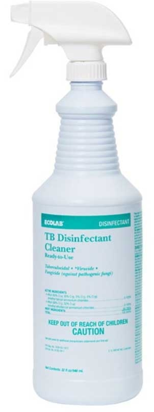 Ecolab Ready to Use White Liquid TB Disinfectant Cleaner, 32 Ounce -- 12 per case