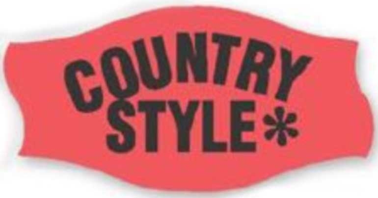 Epsen Hilmer Graphics Curly Q Red Glo Country Style Label -- 1000 per roll