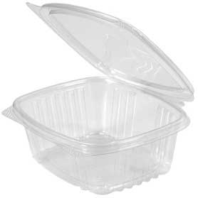 Genpak Secure Seal Clear APET Plastic Rectangular Hinged Lid Deli Container, 12 Ounce -- 200 per case