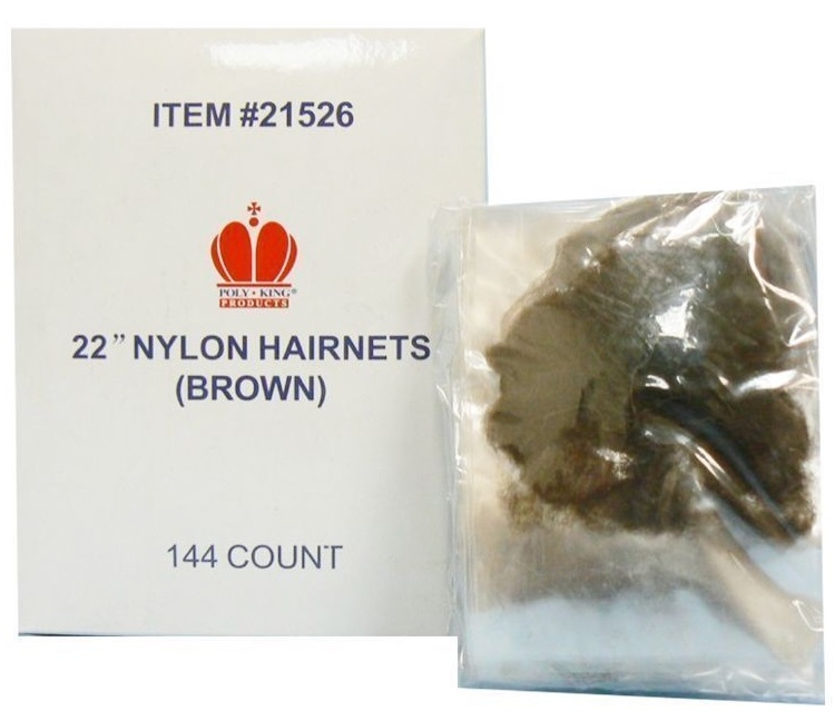 Poly King Nylon Hairnet, 22 inch -- 1440 per case.