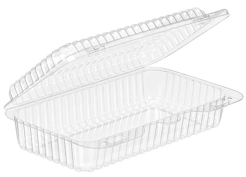 Inline Plastics Pete Clear Hinged Lid Container, 7.25 x 4-7/16 x 1-13 x 16 inch -- 400 per case