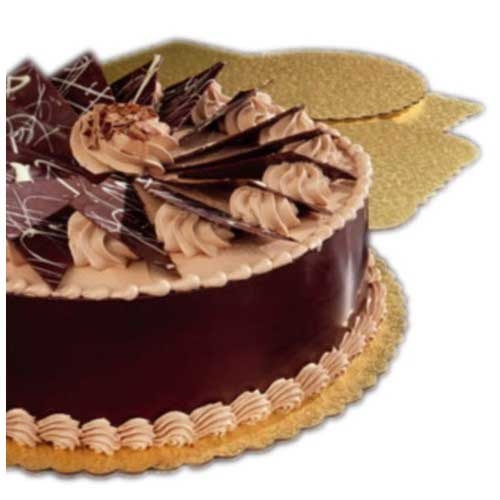 Menasha Golden Lace Gold Corrugated Cardboard 1/2 Sheet Cake Board -- 25 per case