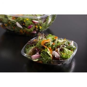 Sabert Clear PET Large Square Bowl, 32 Ounce Capacity -- 150 per case.