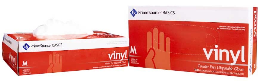 Bunzl Prime Source Powder Free Medium Clear Basics Vinyl Gloves -- 1000 per case