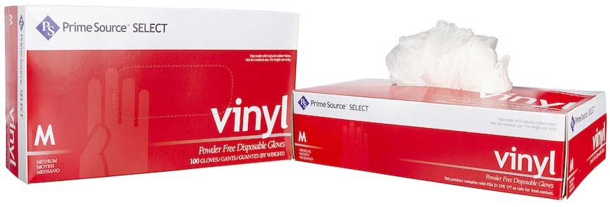 Bunzl Prime Source Prime Source Medium Powder-Free Clear Vinyl Gloves -- 1000 per case