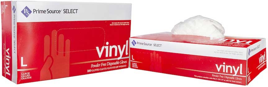 Bunzl Prime Source Large Powder Free 3 Mil Clear Vinyl Gloves -- 1000 per case