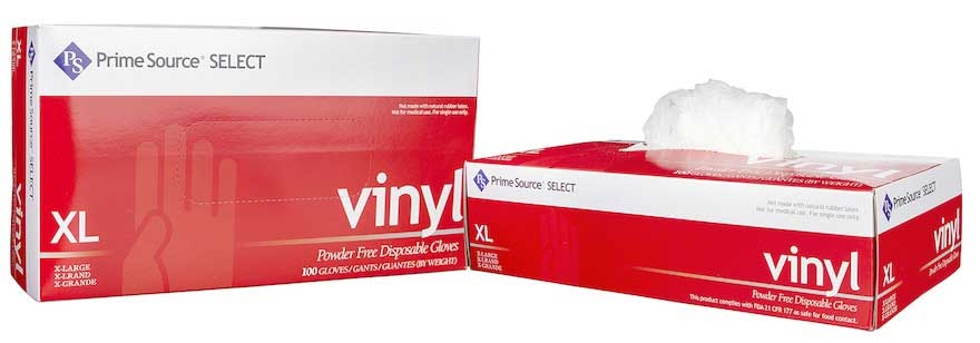 Bunzl Prime Source Extra Large Powder-Free 3 Mil Clear Vinyl Gloves -- 1000 per case