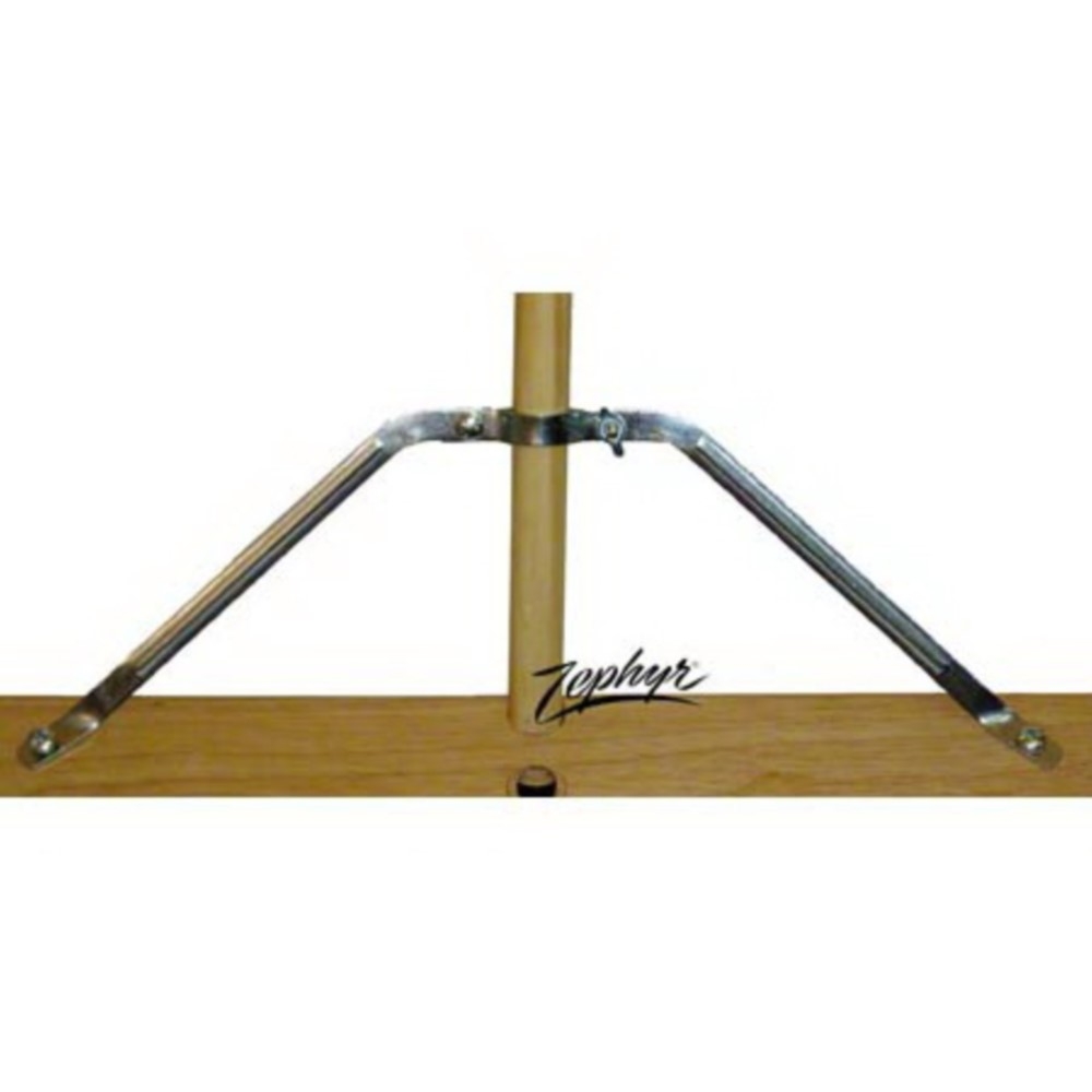 Zephyr Silver Metal Wing Handle Brace for Push Broom -- 12 per case