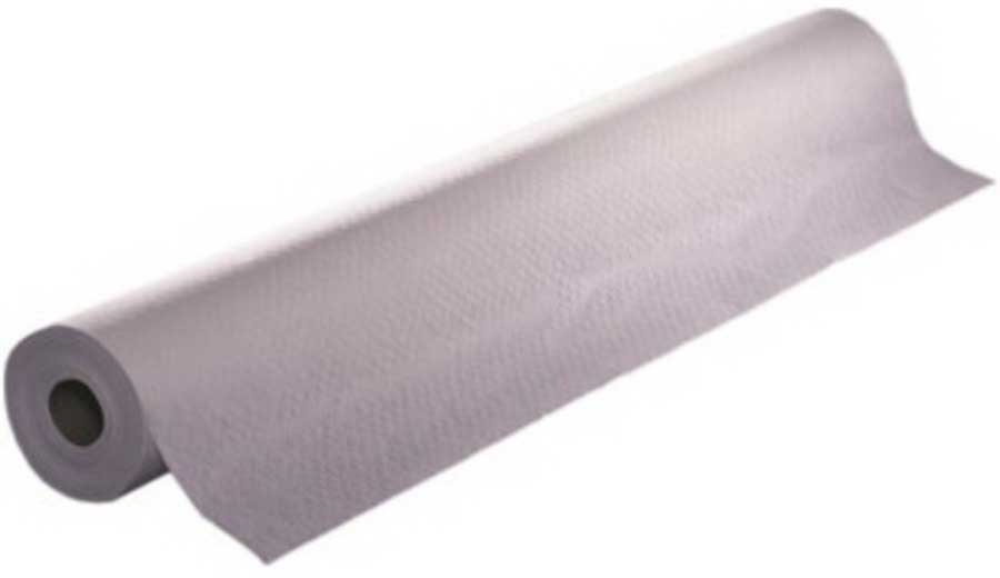 Bunzl Prime Source White Linen Embossed Plastic Tablecover Roll, 40 inch x 300 foot -- 1 roll