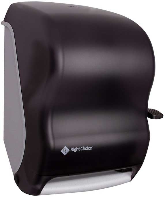 Right Choice Black Large Capacity Lever Roll Towel