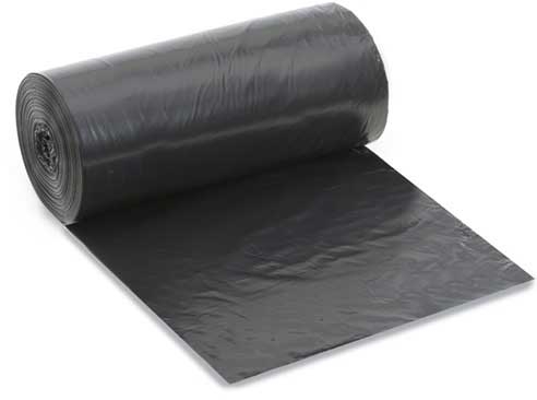 Right Choice Black 1.7 Mil LLDPE Coreless Can Liner Roll, 50 x 48 inch -- 100 per case