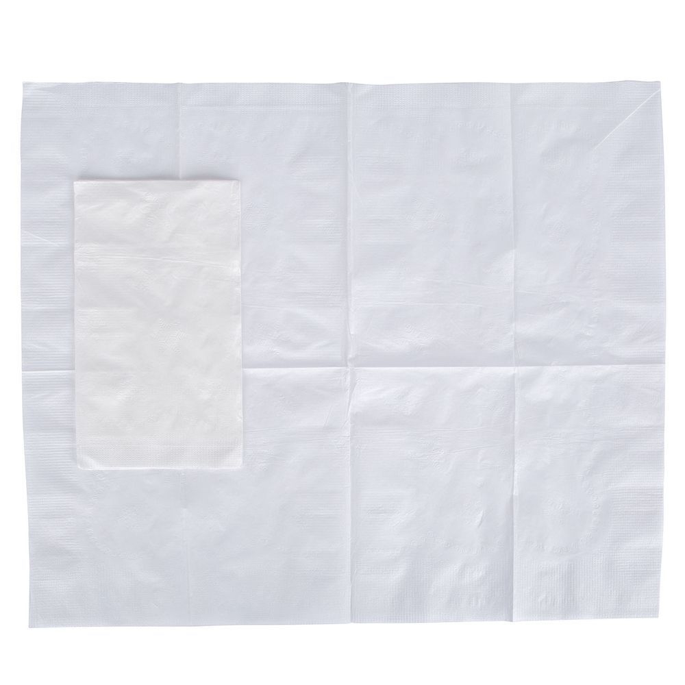 Right Choice White Paper 1/8 Fold 2 Ply Dinner Napkin, 14.2 x 16.5 inch -- 3000 per case.