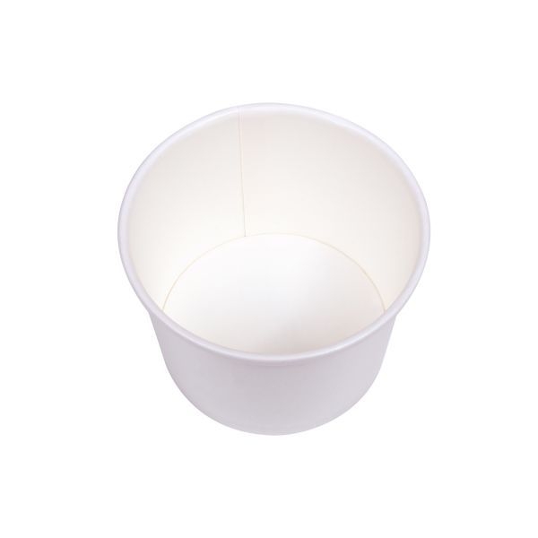 Karat White Double Poly Hot and Cold Food Container, 8 Ounce -- 1000 per case.