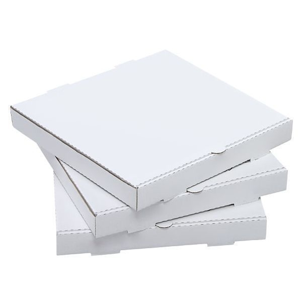 W Packaging White Kraft Paper 2 inch Deep B Flute Pizza Box, 29.5 x 14.5 x 5.75 inch -- 50 per case.