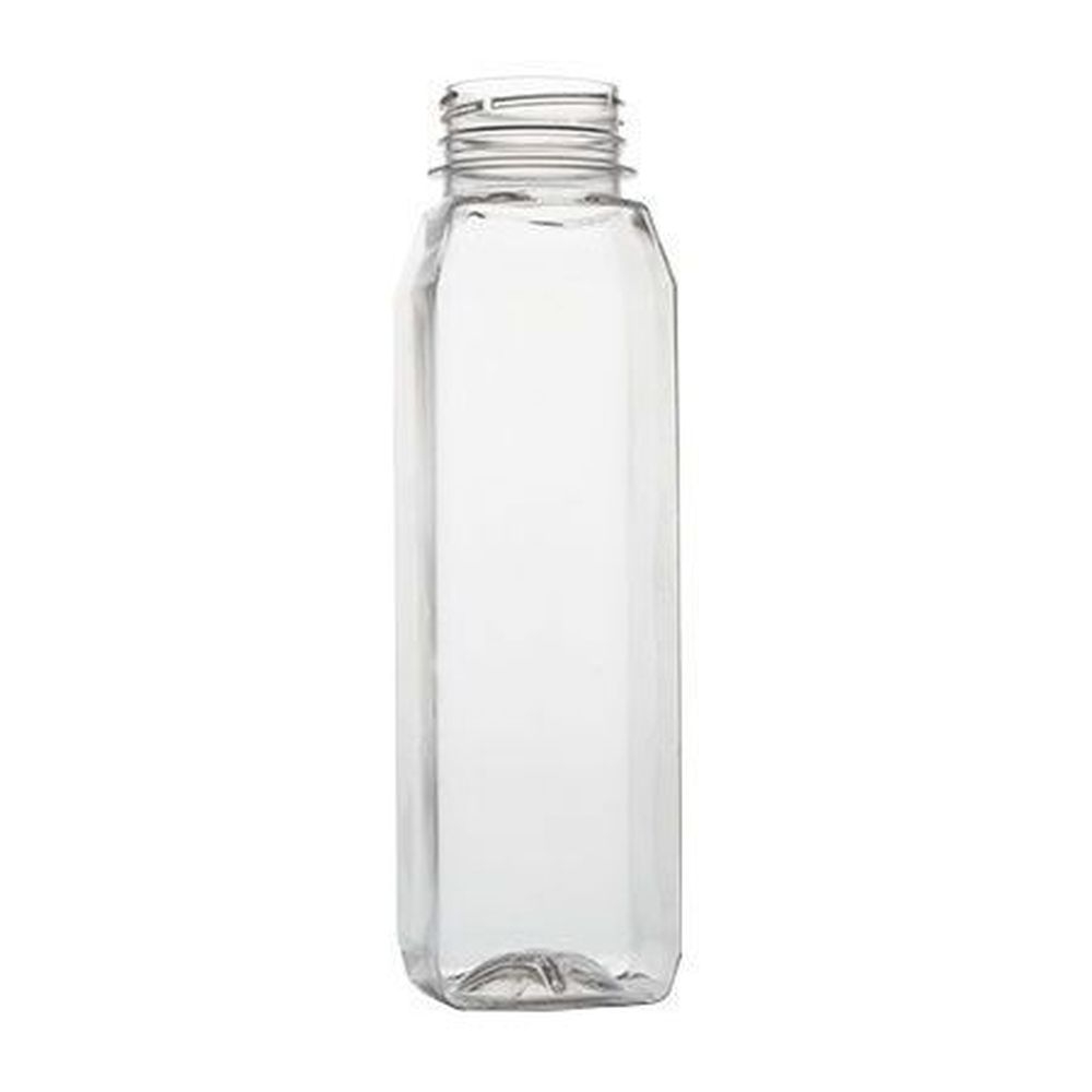 Fineline Clear PETE Tall Square Juice Bottle, 12 Ounce Capacity -- 198 per case
