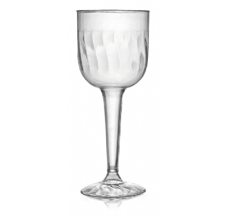 Fineline Settings Flairware Clear Plastic 1 Piece Wine Goblet, 8 Ounce -- 96 per case