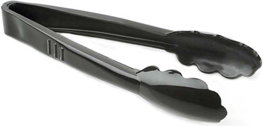 Fineline Platter Pleasers Polypropylene Black Heavy Duty Tong, 9 inch -- 24 per case