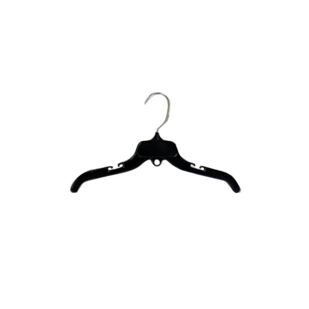 Sewing Collection Matte Black Top Hanger, 12 inch -- 200 per case